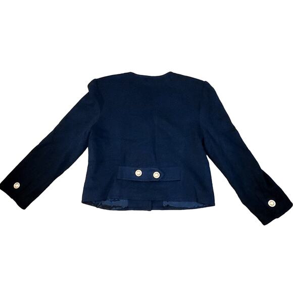 Chaus Gold Button Down Women’s Wool Mix Blazer Jacket Black Size 12 Corpcore - Picture 9 of 13